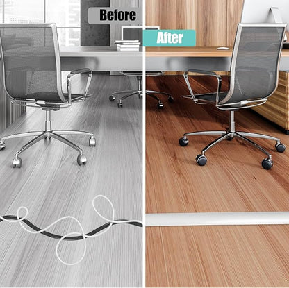 Floor Cord Cover Self Adhesive Cord Hider, 3.3FT Cable Management, Extension - Image 5