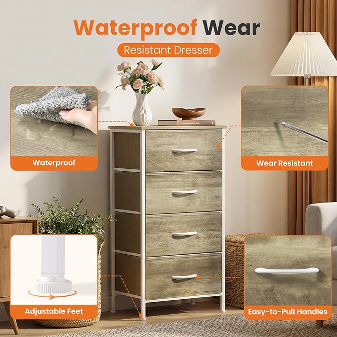 Sweetcrispy Nightstand Small Bedroom Dresser - Image 4