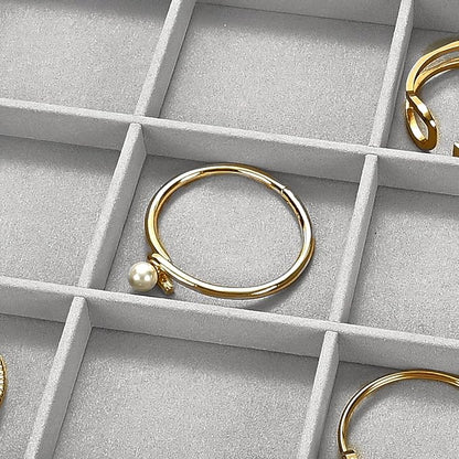 12 Grids Microfiber Jewelry Trays Bracelets Tray Stackable Jewelry Organizer - Image 3
