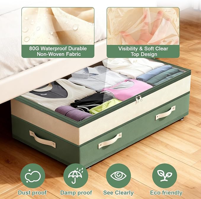 Dolicer 2 Pack Under Bed Storage - Image 5