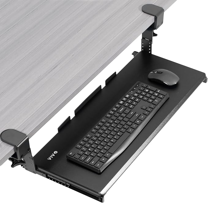 VIVO Large Height Adjustable Under Desk Keyboard Tray, C-clamp Mount System by Unknown