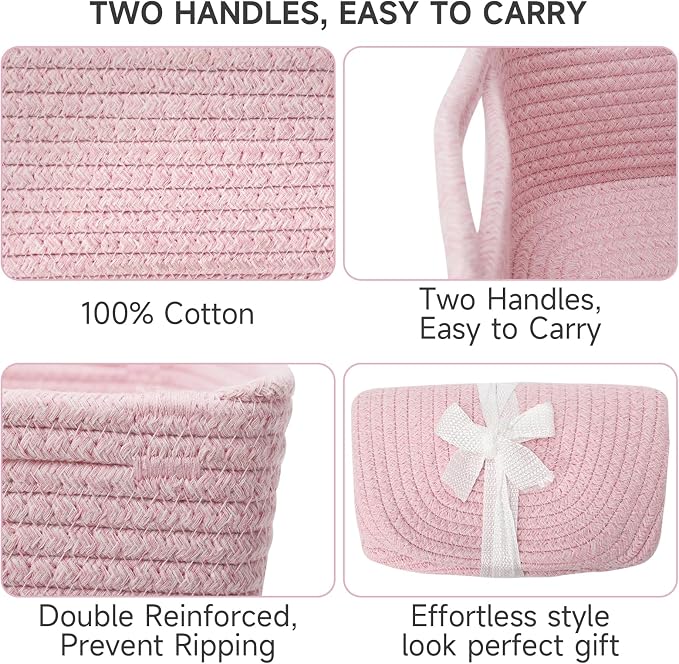 Shelf Baskets for Organizing | Storage Basket for Shelves | Small Woven Baskets - Image 6