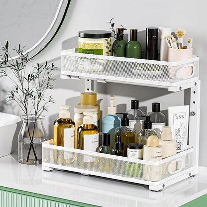 Under Sink Organizer 2 Pack, High Adjustable 2 Tier Under Sink Organizers and - Image 8