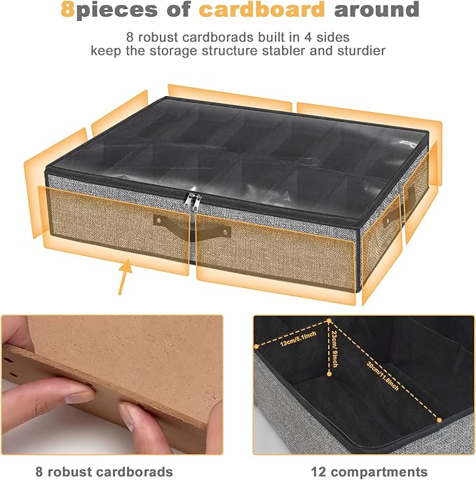 homyfort Under Bed Shoe Storage Organizer - Image 4