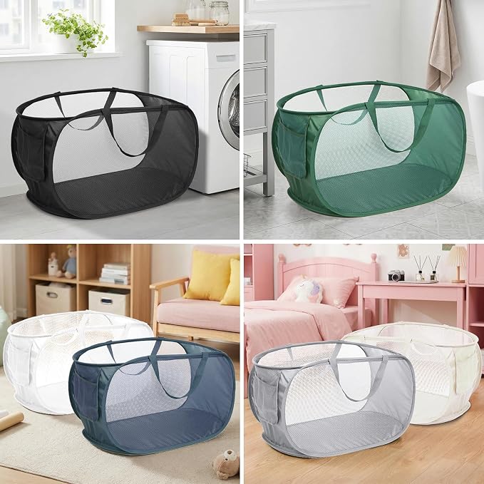 6 Pcs Durable Collapsible Laundry Baskets, Foldable Laundry Basket Large Opening - Image 7