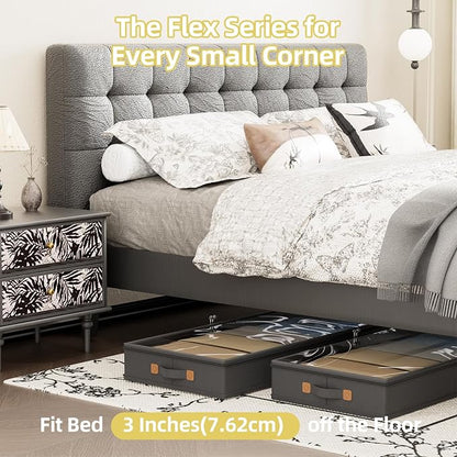 FHSQX Under Bed Storage Container 3 Inches Low Profile Under-bed Organizer Bins - Image 3