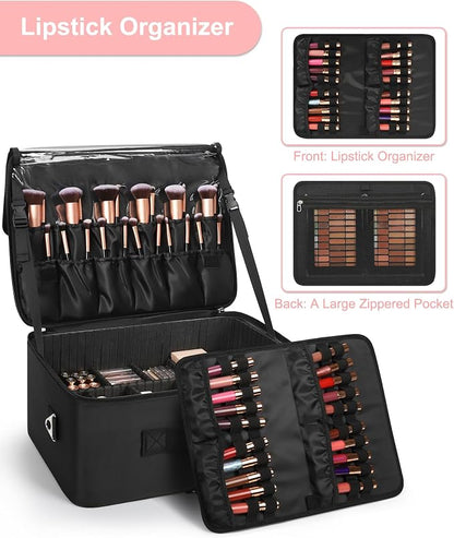 Relavel Extra Large Makeup Case Professional Cosmetic Storage Organizer Box - Image 5