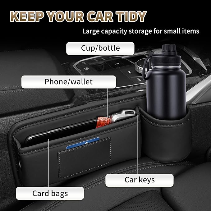 Kwak's 2 Pack Car Seat Gap Filler Organizer - Image 7