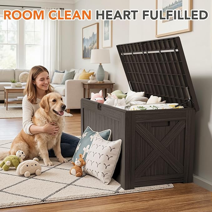 130 Gallon Deck Box Outdoor Indoor Waterproof Storage Box - Image 4