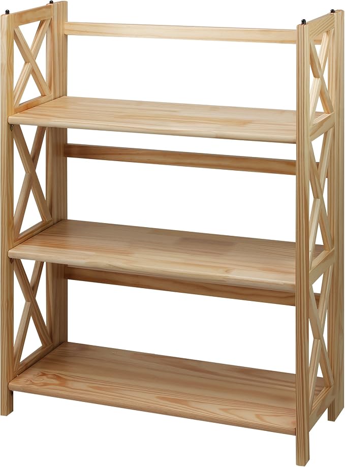 Casual Home Montego 3-Shelf Folding Bookcase, 27.5" Wide by CasualHome