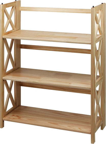 Casual Home Montego 3-Shelf Folding Bookcase, 27.5" Wide by CasualHome