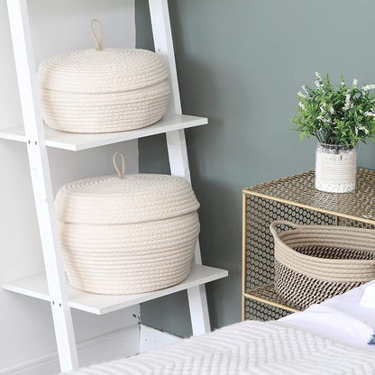 Sea Team Round Cotton Rope Storage Basket - Image 3