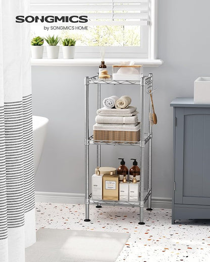 SONGMICS Storage Shelf, Bathroom Shelf, removable hook, extendable design - Image 2