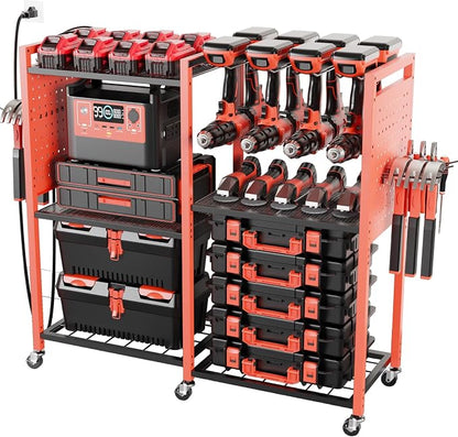 Heavy-Duty Power Tools Organizer Cart by Goyappin