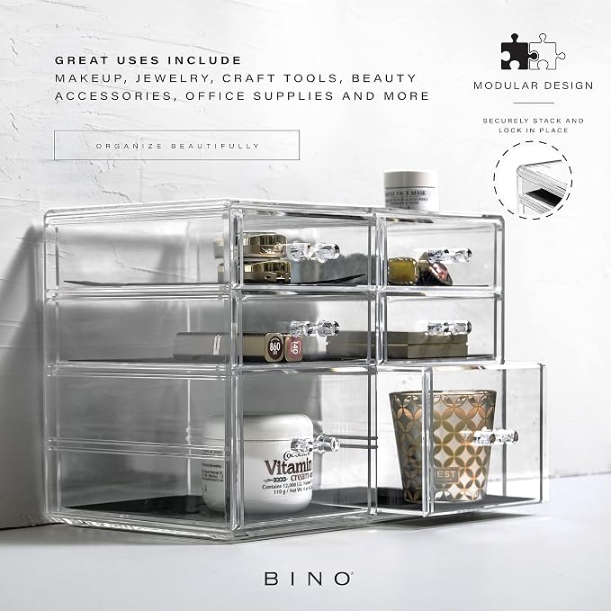 BINO | 6 Drawer Makeup Organizer, York Avenue | THE MANHATTAN SERIES | Makeup - Image 4