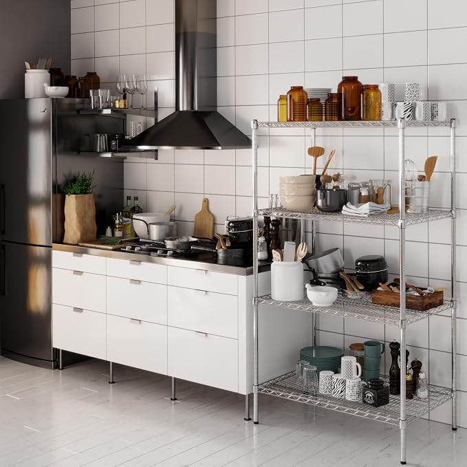 24" Deep x 36" Wide x 64" Height Wire Shelving Kit | 4-Tier | NSF Commercial - Image 6