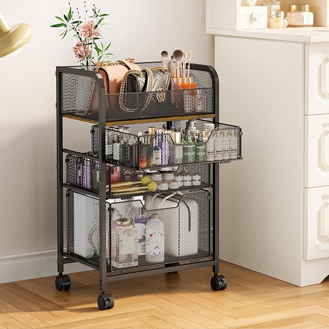 4-Tier Rolling Utility Cart - Image 9