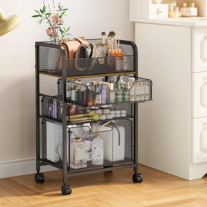 4-Tier Rolling Utility Cart - Image 9