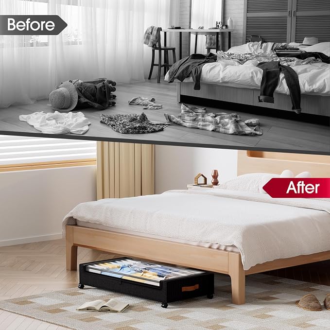 Yecaye Under Bed Storage with Wheels 2Pack, 70L Larger Capacity Under Bed - Image 7