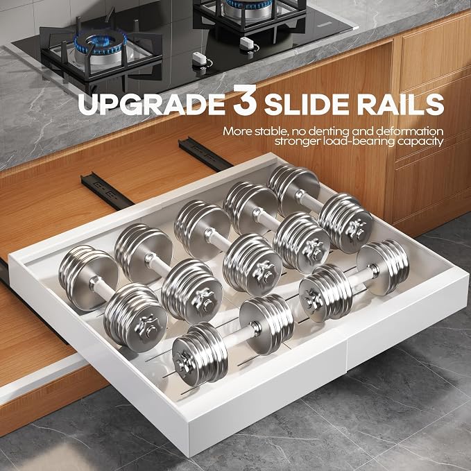 Seinloes 2 Pack Pull Out Cabinet Organizer - Image 4