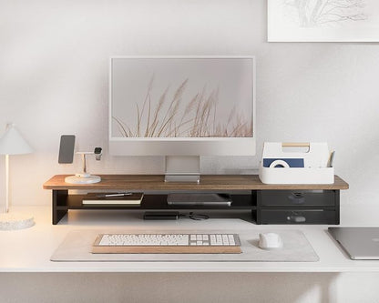 Fenge Monitor Stand, Dual Monitor Riser, 42.5inch Large Desk Computer Monitor - Image 7
