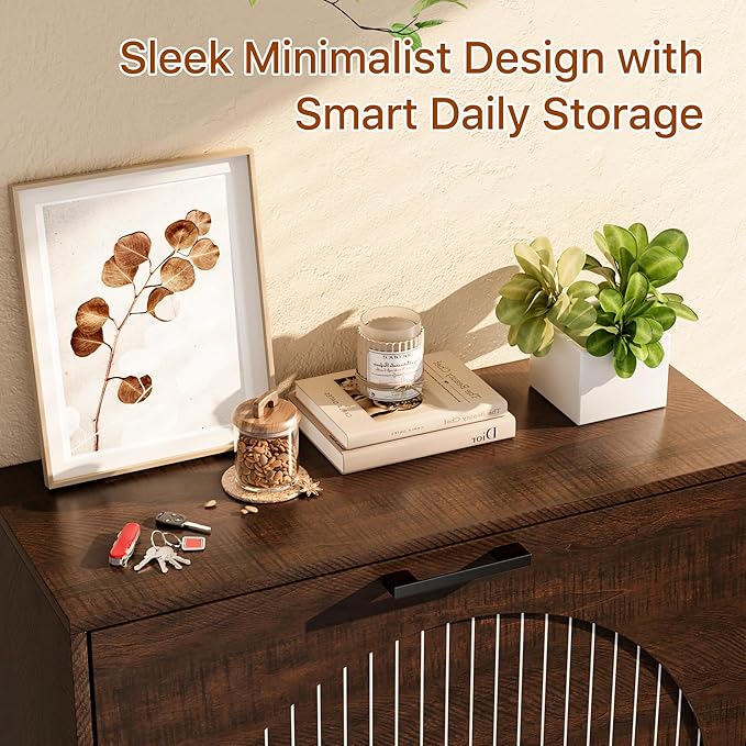 Farmhouse Shoe Cabinet Storage for Entryway, Slim Shoe Rack Cabinet - Image 3