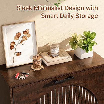Farmhouse Shoe Cabinet Storage for Entryway, Slim Shoe Rack Cabinet - Image 3