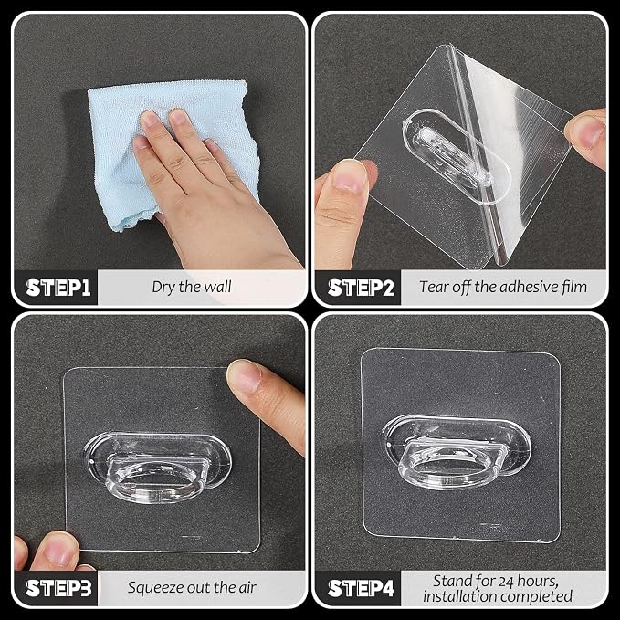 Bucherry 14 Pcs Adhesive Spray Bottle Holder Hooks - Image 4