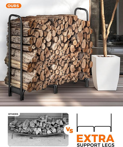 Firewood Rack，4ft Heavy Duty Fire Wood Storage Racks - Image 2