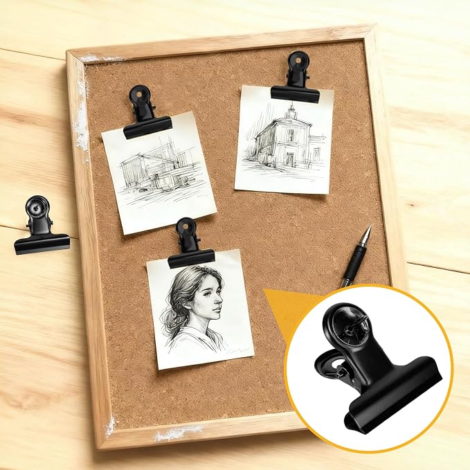20 Pcs Black Push Pin Clips Heavy Duty Push Pins - Image 6