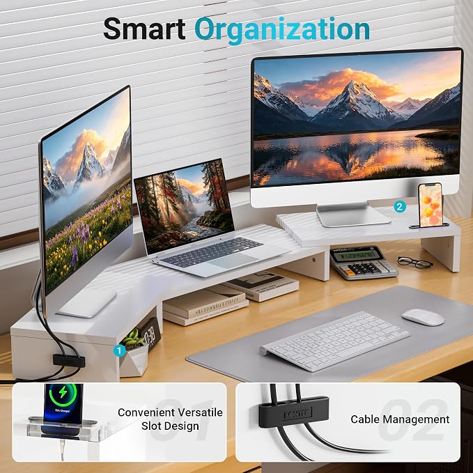 BONTEC Triple Monitor Stand Riser - Image 5