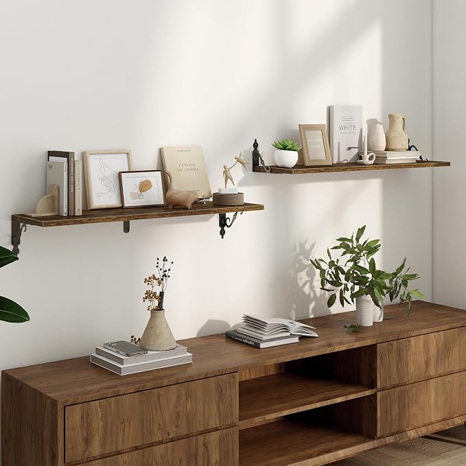 Deep Floating Shelves for Wall, 8 Inch Deep Floating Shelf - Image 2