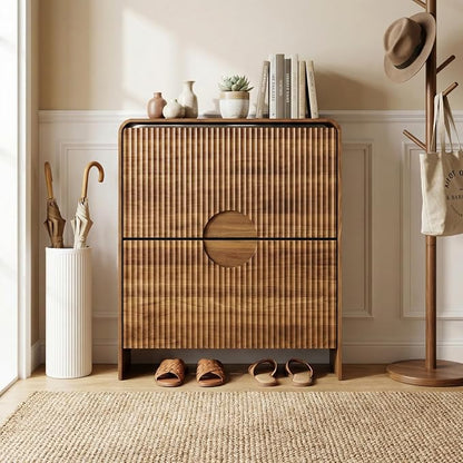 Slim Shoe Storage Cabinet for Entryway, Narrow Shoe Cabinet - Image 8