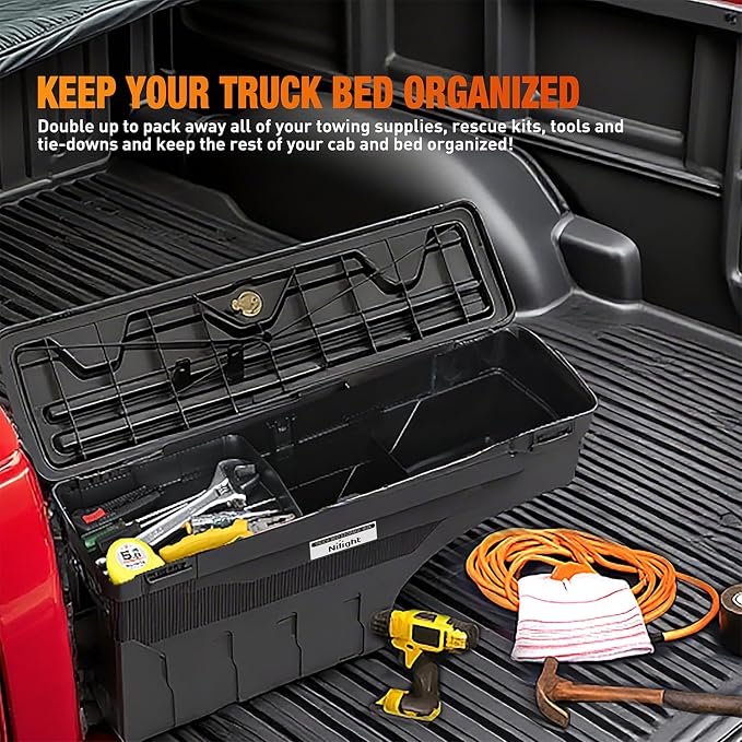 Nilight Truck Bed Tool Box Left Drivers Side Truck Tool Box Fit - Image 9