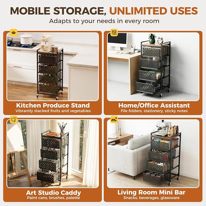 5 Tier Kitchen Storage Cart - Image 5