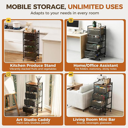 5 Tier Kitchen Storage Cart - Image 5