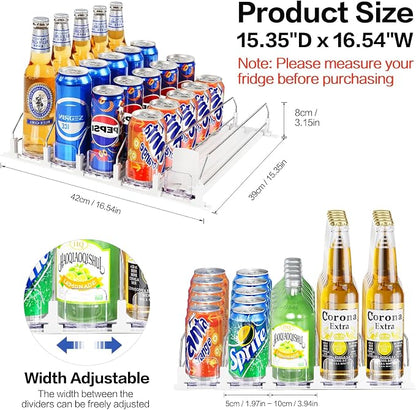 Drink Organizer for Refrigerator, Automatic Pusher Drink Dispenser for Fridge - Image 2