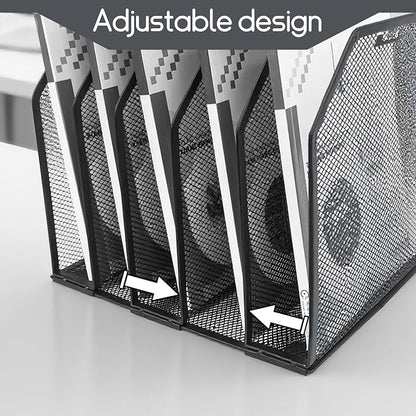 Adjustable Desk File Organizer, Detachable Office Folder Organizer, Compact - Image 2