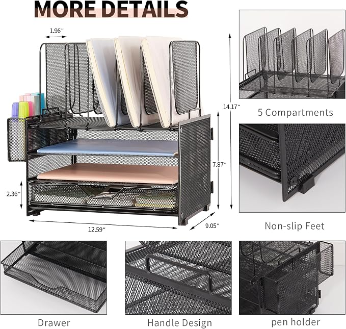 Desk Organizers and Accessories, 3-Tier Paper Organizer - Image 4
