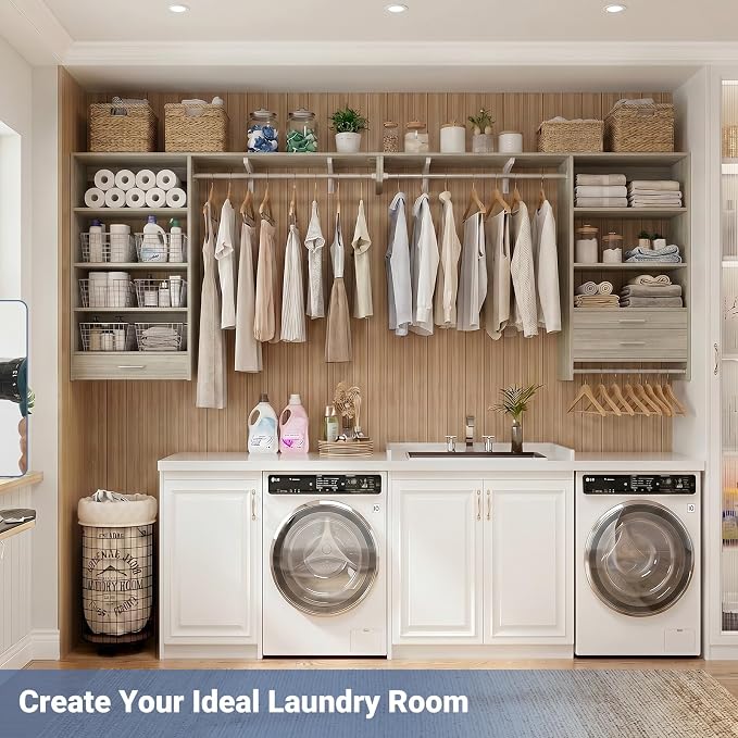 Armocity 60" Wall Mounted Laundry Room Organization - Image 8