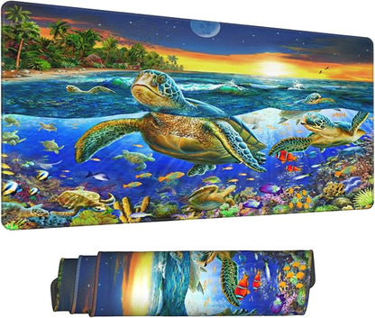 Desk Mat, Sea Turtle Extended Gaming Mouse Pad - Image 2