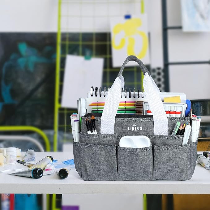 JJRING Craft Organizer Tote Bag, Art Storage Caddy - Image 7
