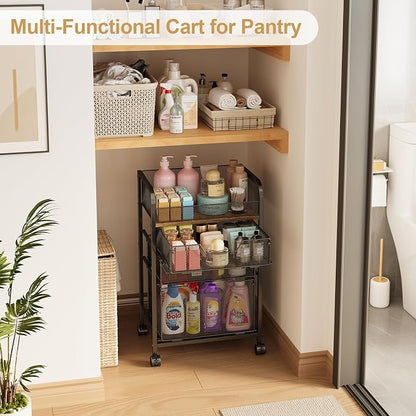 4-Tier Rolling Utility Cart - Image 6
