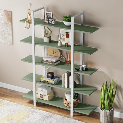Tribesigns 5-Tier Bookshelf, Vintage Industrial Style Bookcase 72 H x 12 W x - Image 4