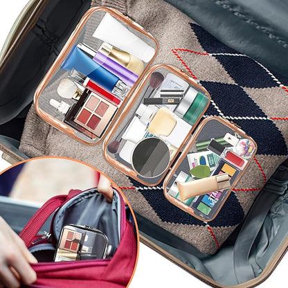 AURUZA Clear Makeup Bag, Portable Travel Toiletry Bags - Image 7