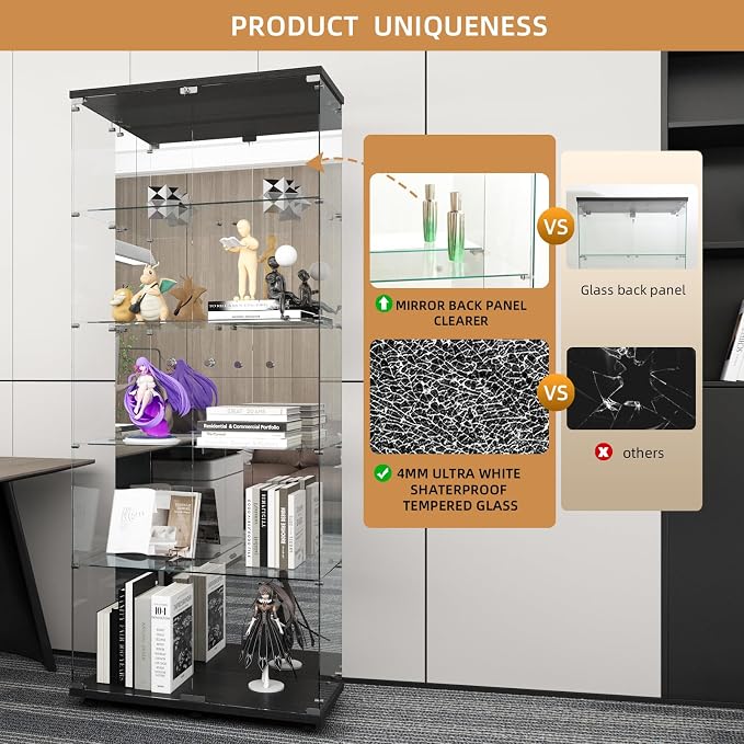 Beauty4U Glass Display Cabinet - Image 4