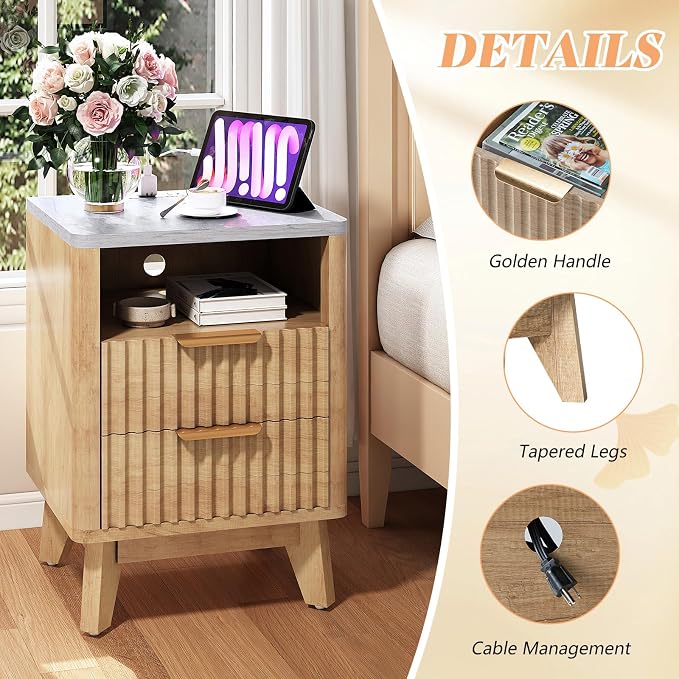 AMERLIFE Fluted Nightstand - Image 6