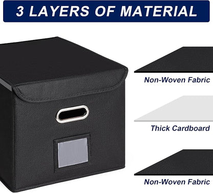 CADONO File Organizer Box with Lid, Large Hanging File Folder Organizer with - Image 6