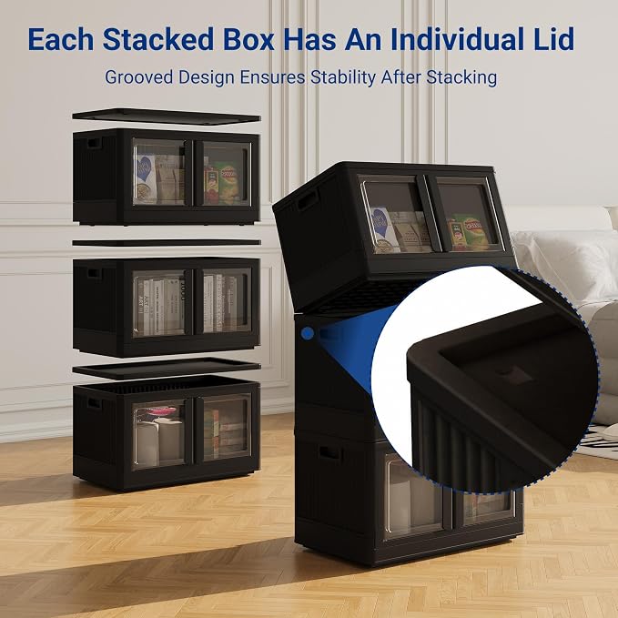FLEXIMOUNTS 75 QT Stackable Storage Bins - Image 4
