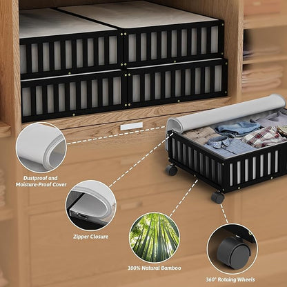 Bamboo Under Bed Storage Containers - Image 2